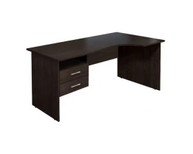 Стол кривол. с тумбой П 1604х904(704)х756 КМ77 Монолит images