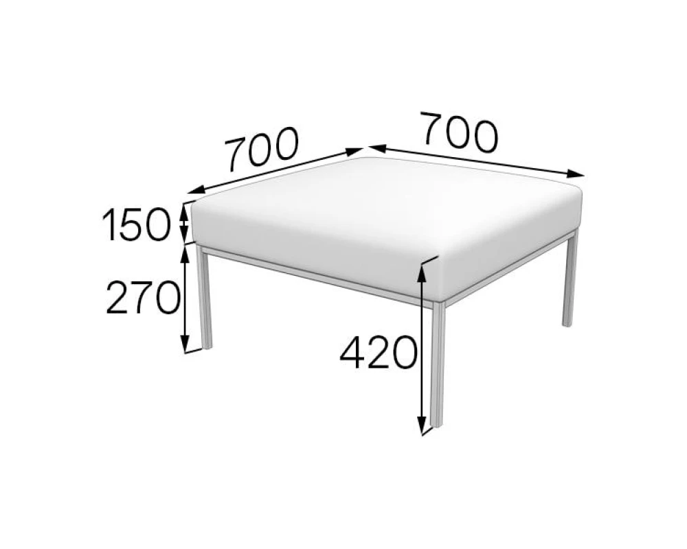 Пуф Ap 700х700х420 Астро MVK