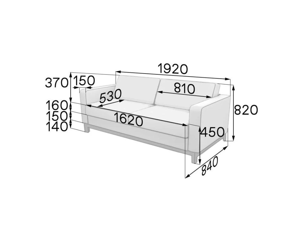 Диван 3-местный Ben3M Бентли MVK