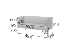 Диван 2-местный Brd2-2-1650 Бридж MVK images