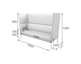 Диван 3-местный высокий Brd3H-2 Бридж MVK images