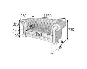 Диван 2-местный CH2 Честер MVK images