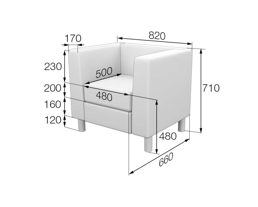 Кресло DM1-2 Домино MVK