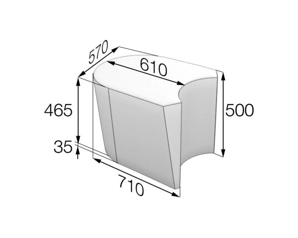 Модуль 1-местный крайний Mol1-1 Молекула MVK