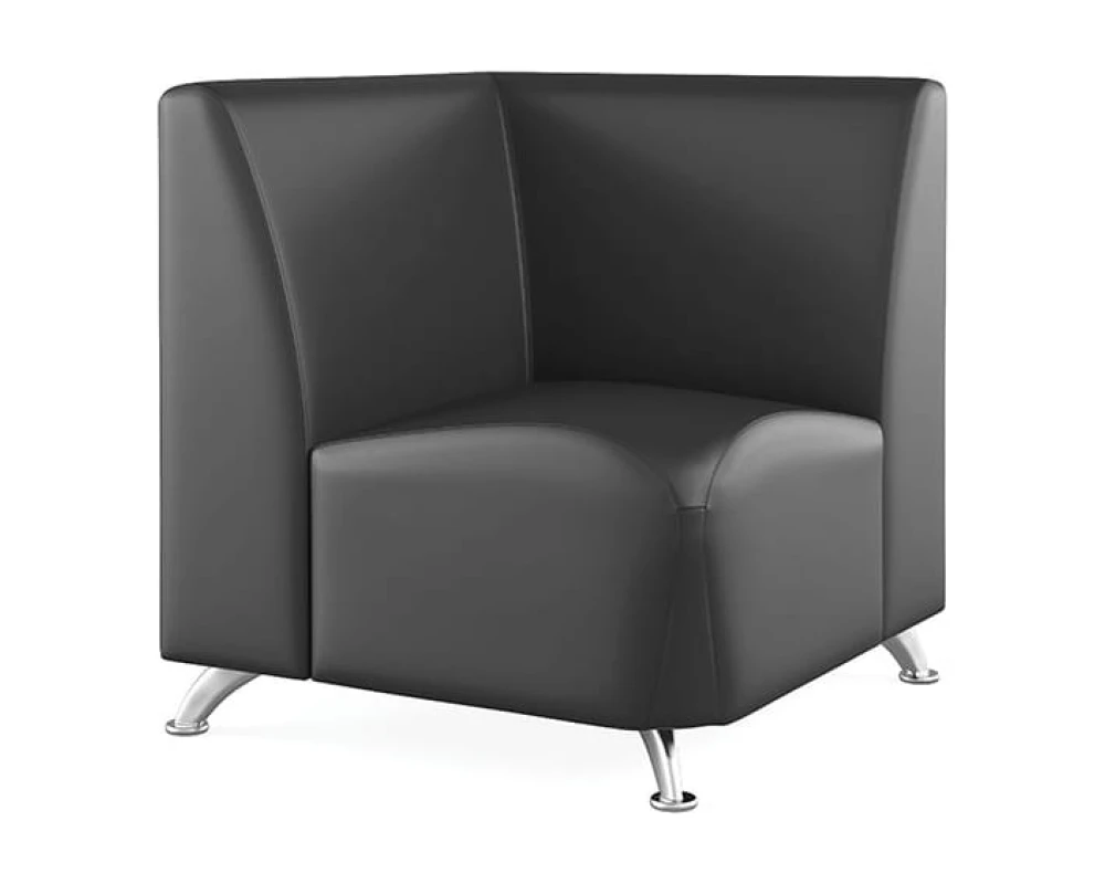 Угловой прямоугольный модуль Интер Хром