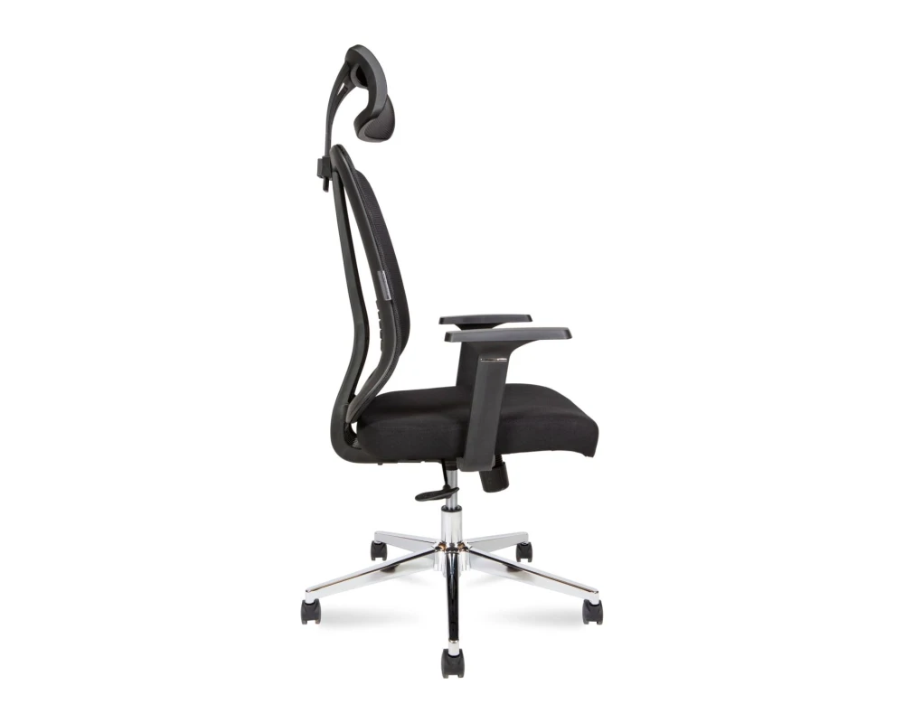 Кресло Norden Тема Хром / Tema Сhrome 2D Сетка/ Ткань, Черный