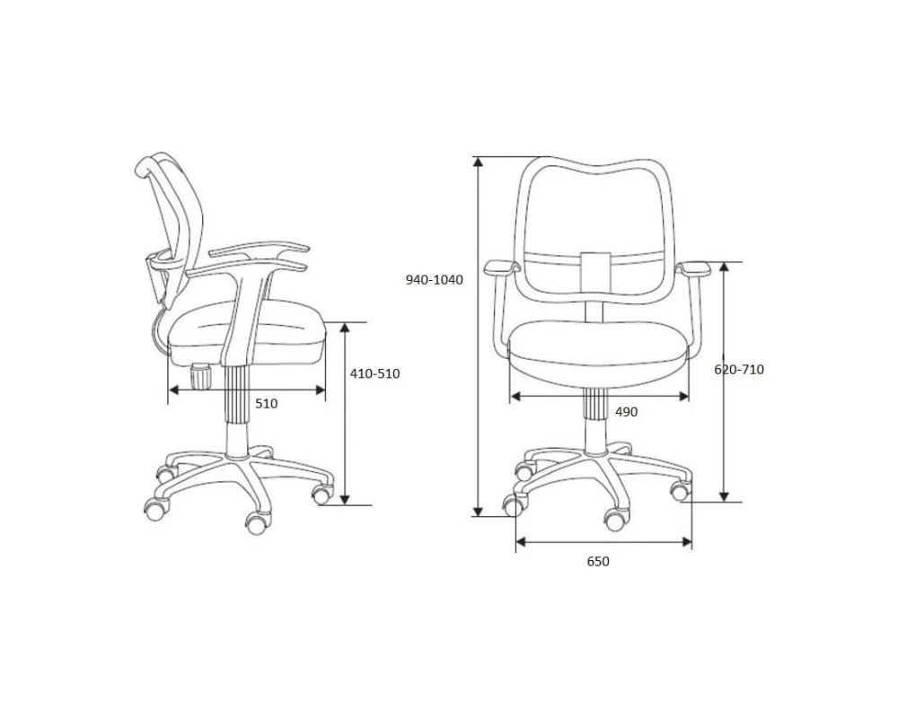 Кресло Norden Интер LB Сетка/Ткань, Черный