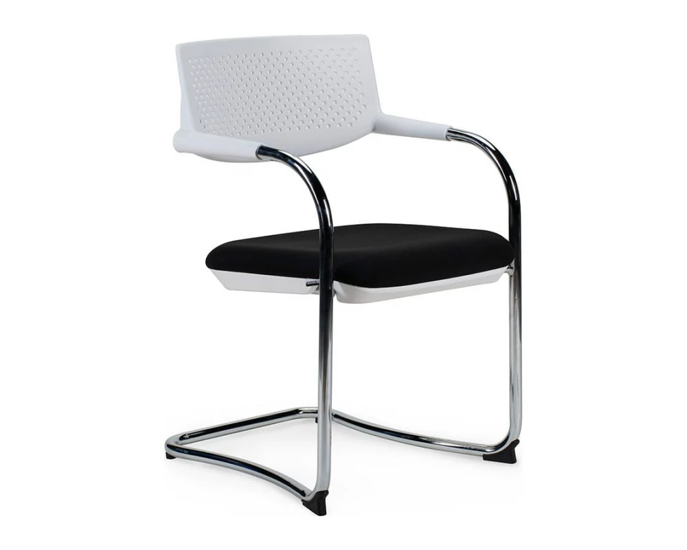 Кресло Norden Самба white CF Пластик/Ткань, Черный/Белый