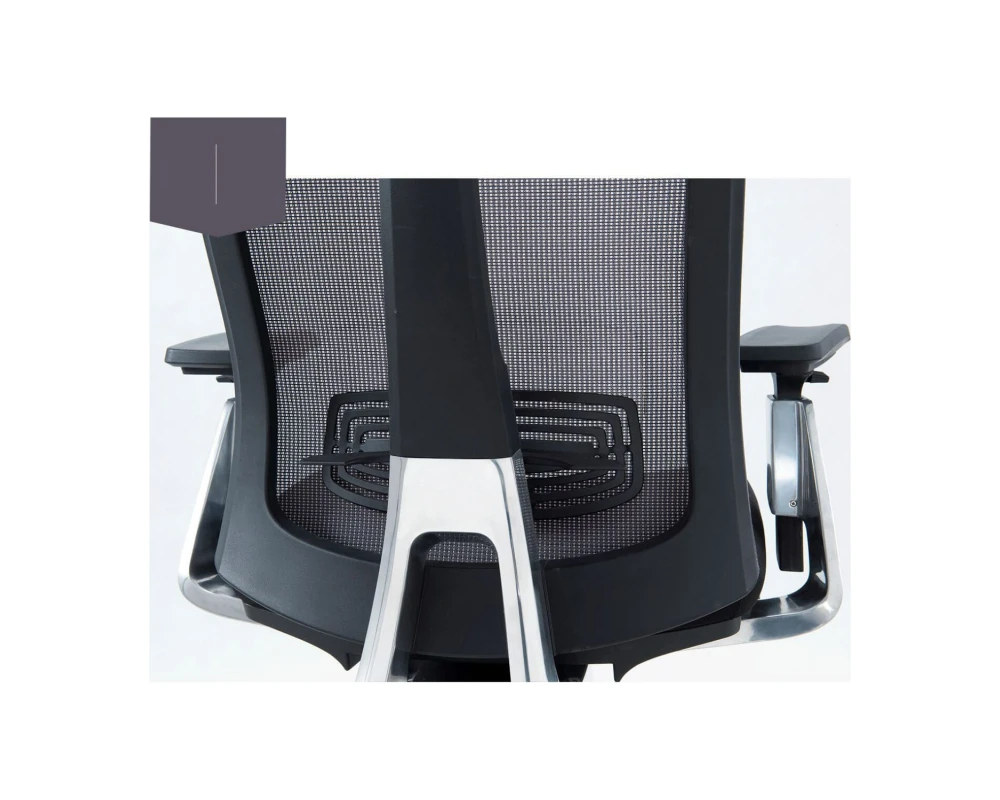 Кресло Norden Вог алюминюм / Vogue aluminium Сетка/Ткань, Черный