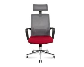 Кресло Norden Интер хром Сетка/Ткань, Красный images