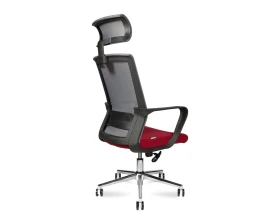 Кресло Norden Интер хром Сетка/Ткань, Красный images