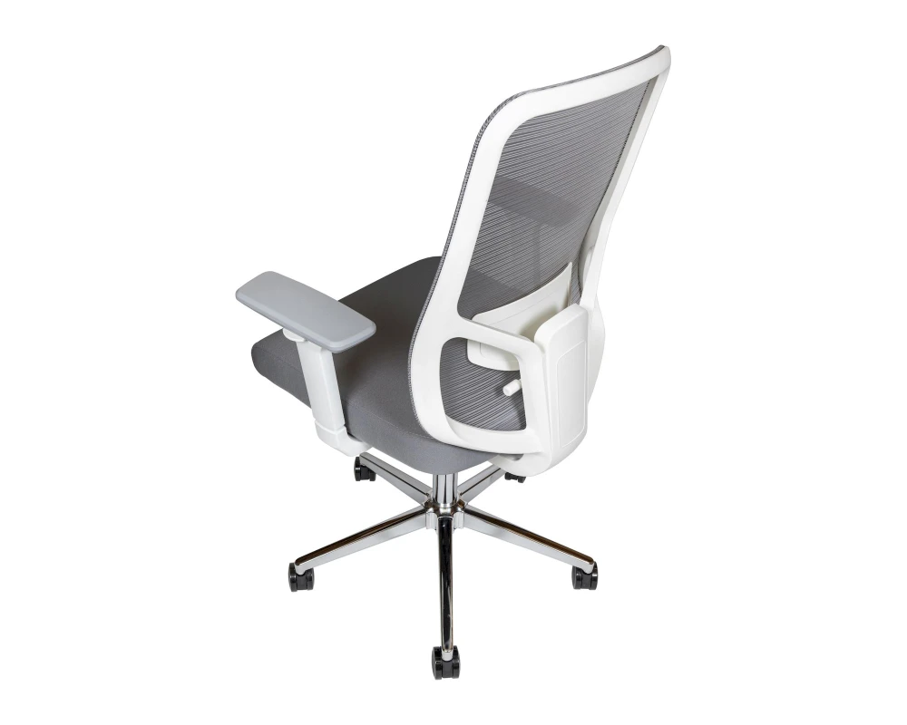Кресло Norden Бэст LB вайт / Best LB white белый пластик Сетка/Ткань, Серый