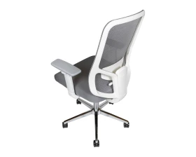 Кресло Norden Бэст LB вайт / Best LB white белый пластик Сетка/Ткань, Серый images