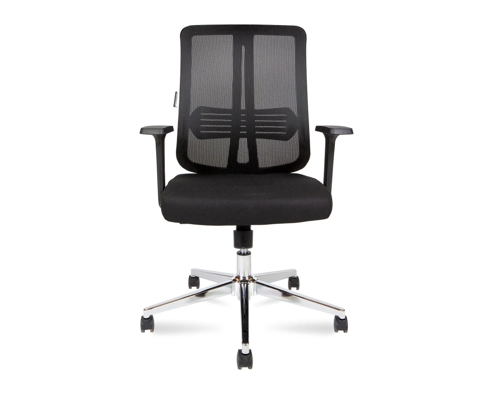 Кресло Norden Тема Хром / Tema Сhrome 2D LB Сетка/Ткань, Черный