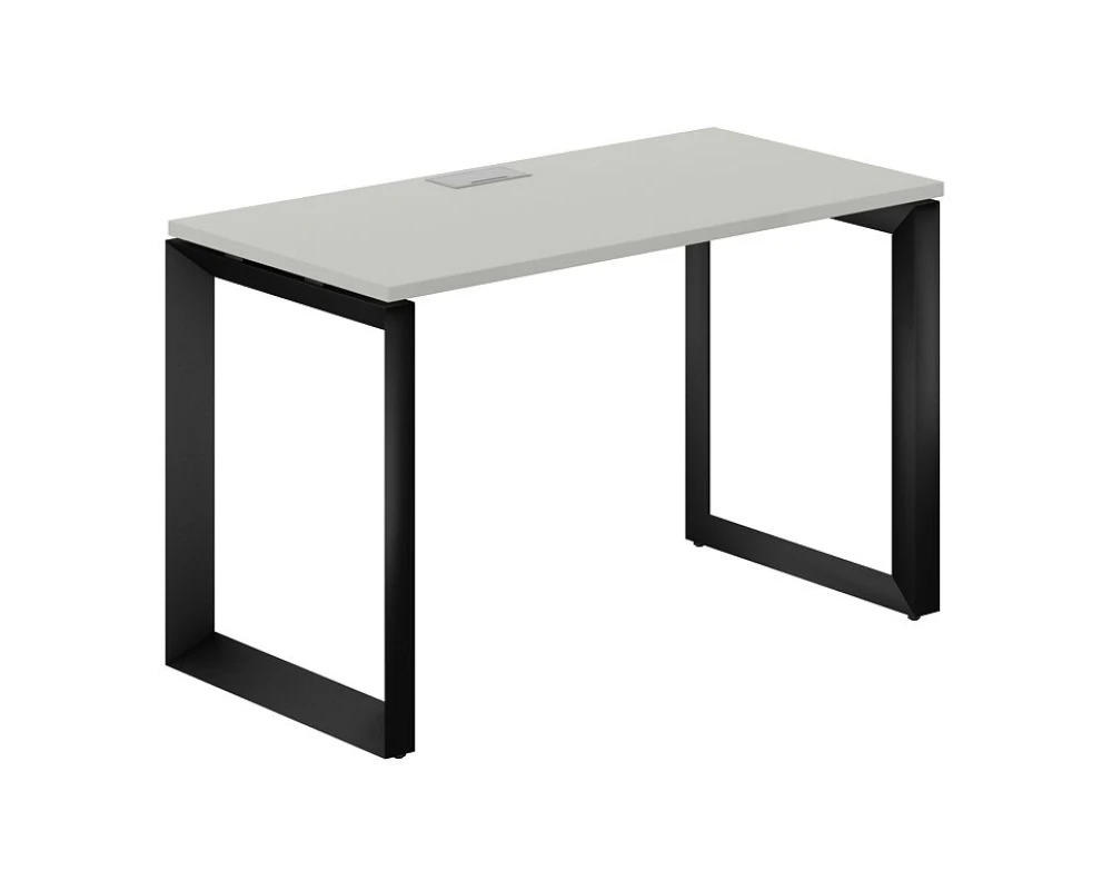 Стол на О-образном каркасе 1200x600x750 Призма / Prizma (nd) Серый бархат/Черный