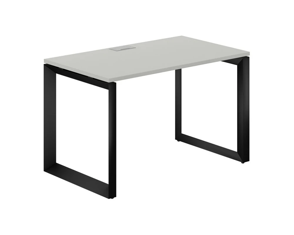 Стол на О-образном каркасе 1200x700x750 Призма / Prizma (nd) Серый бархат/Черный
