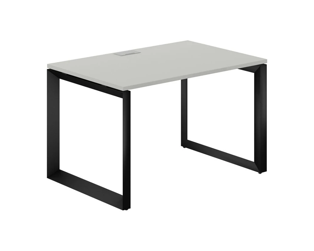 Стол на О-образном каркасе 1200x800x750 Призма / Prizma (nd) Серый бархат/Черный