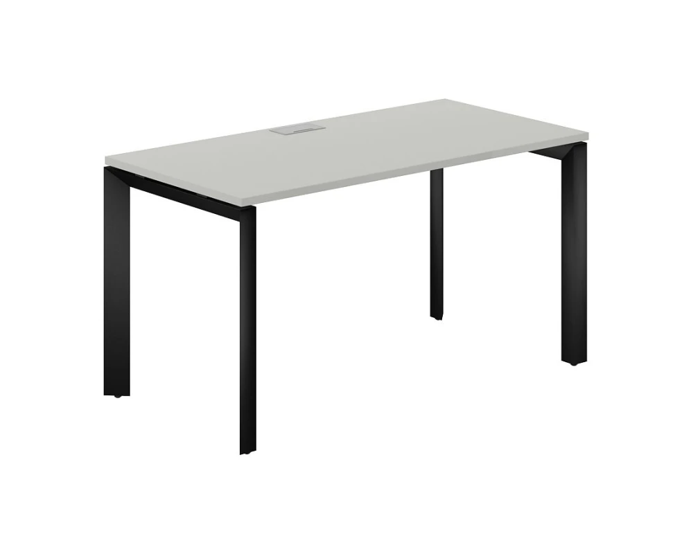 Стол на П-образном каркасе 1400x700x750 Призма / Prizma (nd) Серый бархат/Черный