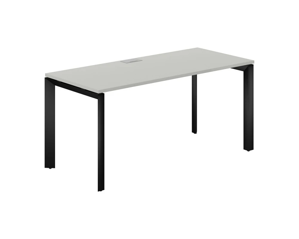 Стол на П-образном каркасе 1600x700x750 Призма / Prizma (nd) Серый бархат/Черный
