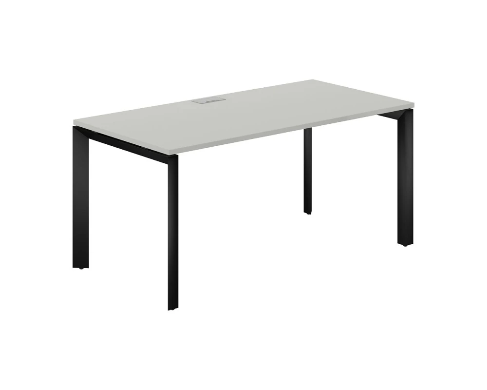 Стол на П-образном каркасе 1600x800x750 Призма / Prizma (nd) Серый бархат/Черный