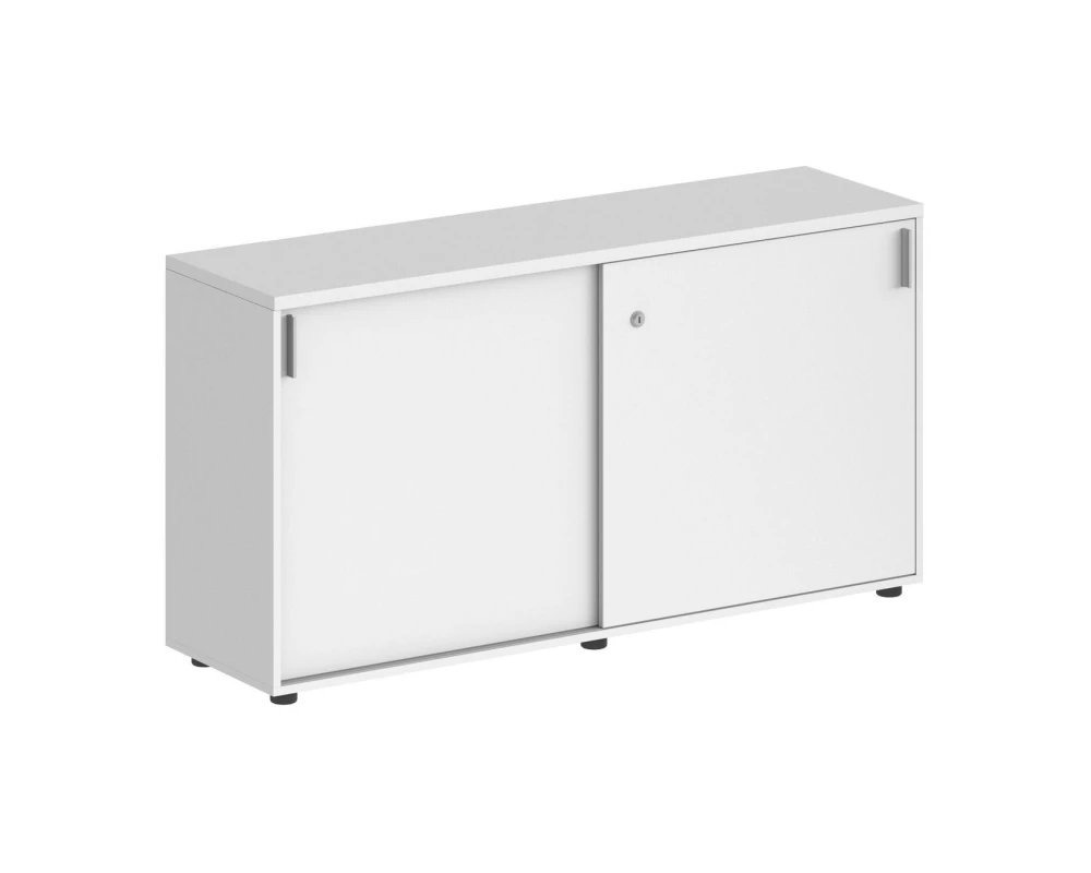 Шкаф-купе 1238х400x750 низкий, с замком Sigma Белый