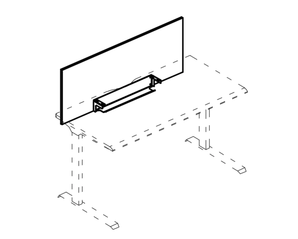 Экран фронтальный для стола 180 с кабель-каналом Alta ML