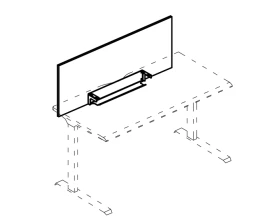Экран фронтальный для стола 180 с кабель-каналом Alta ML images