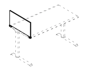 Экран настольный торцевой ДСП для стола 60 Alta ML images