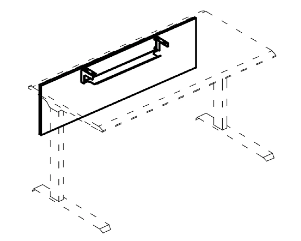 Экран стола 180 с кабель-каналом Alta ML