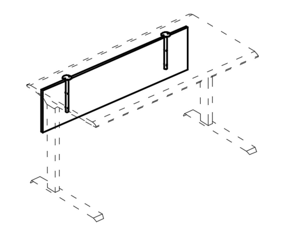 Экран стола защитный ДСП для стола 100 Alta ML