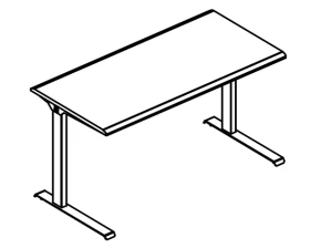 Стол письменный на металлокаркасе МL (2 скоса) 160x70x75 Alta ML images