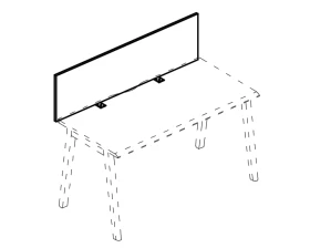 Экран настольный фронтальный ДСП для стола 100 Alta MT images