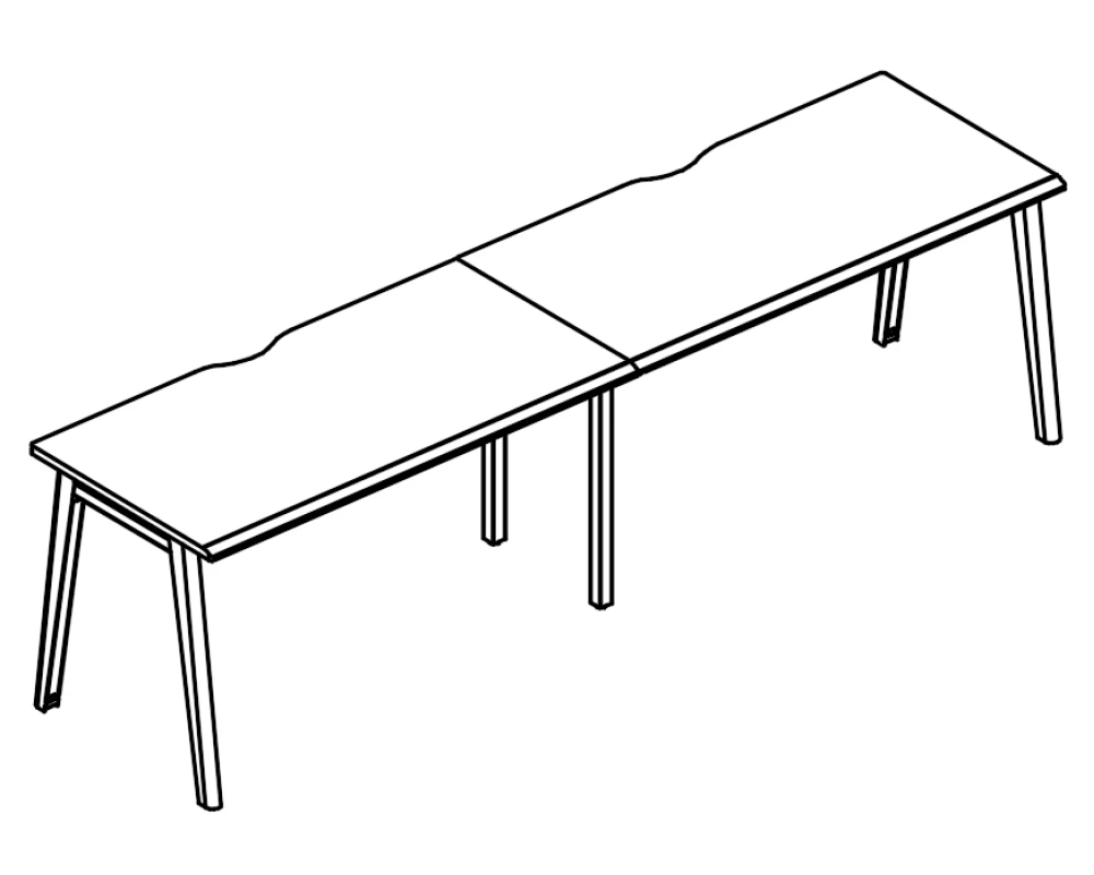 Рабочая станция каркас МТ 1 скос (2х160) Alta MT