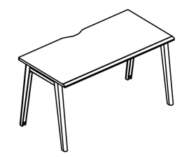 Стол письменный каркас МТ 1 скос Alta MT images