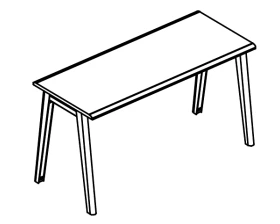 Стол письменный с каркасом МТ 2 скоса Alta MT images