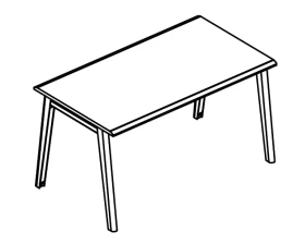Стол рабочий на металлокаркасе МТ 2 скоса 120x70x75 Alta MT images